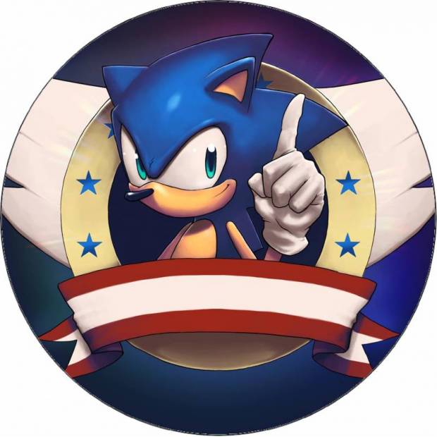 Sonic the Hedgehog mit Flagge 19,5 cm