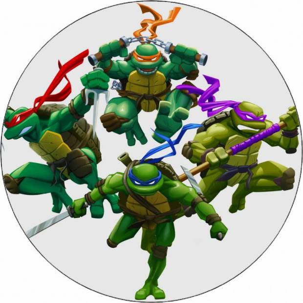 Essbares Papier Ninja Turtles 19,5 cm