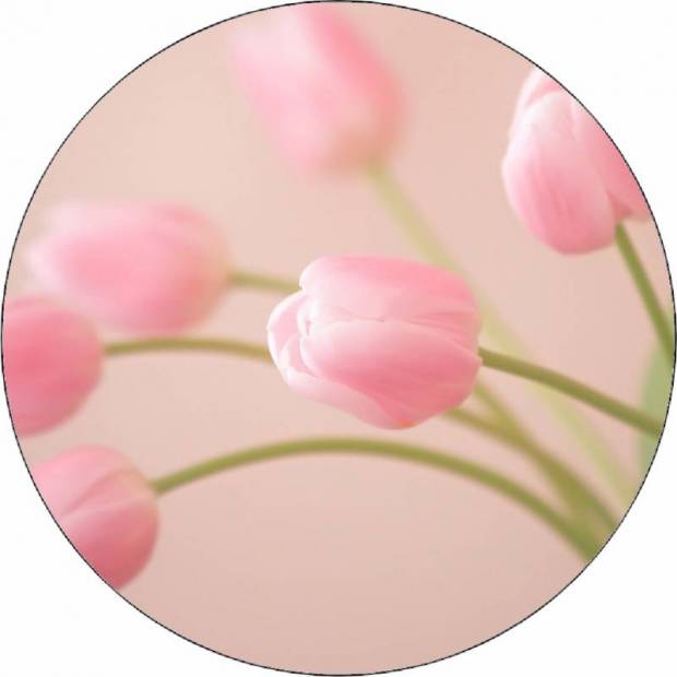 Essbare Papier rosa Tulpen 19,5 cm