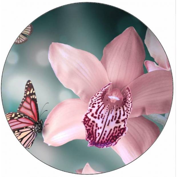 Essbare Papierorchidee und Schmetterling 19,5 cm