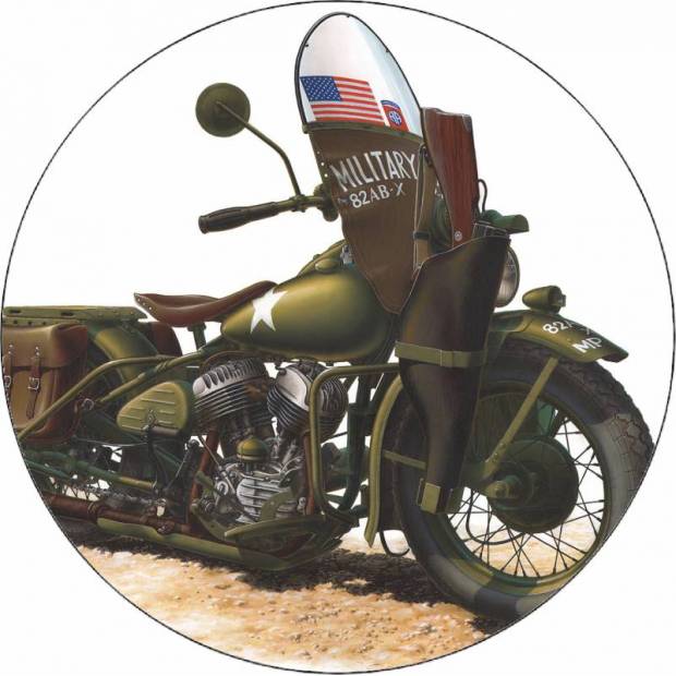 Essbares Papier militärische Reise Motorrad 19,5 cm