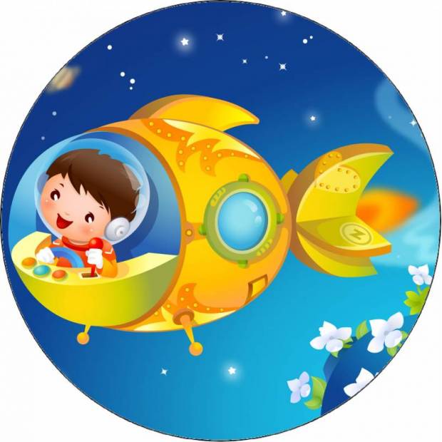 Essbarer Papierjunge in Rakete 19,5 cm