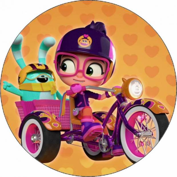 Essbares Papier Abby Hatcher auf Dreirad 19,5 cm