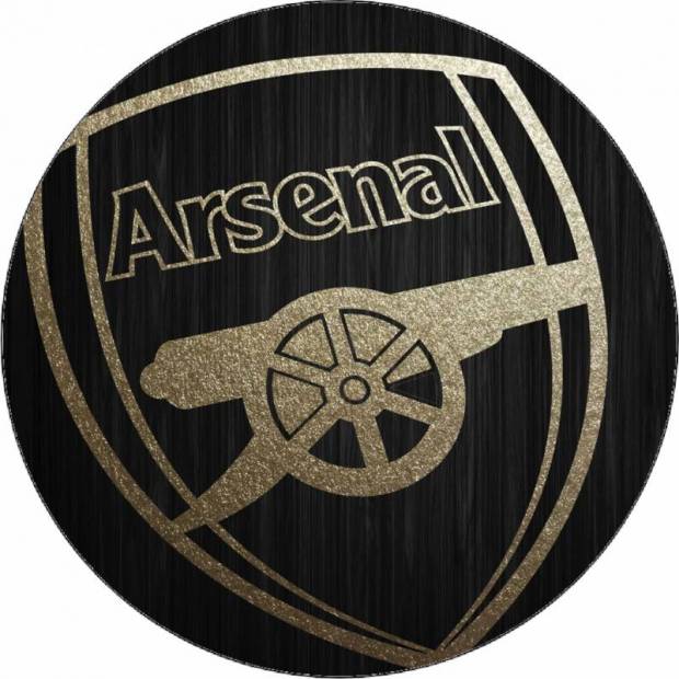 Arsenal essbares Papier schwarzer Hintergrund 19,5 cm