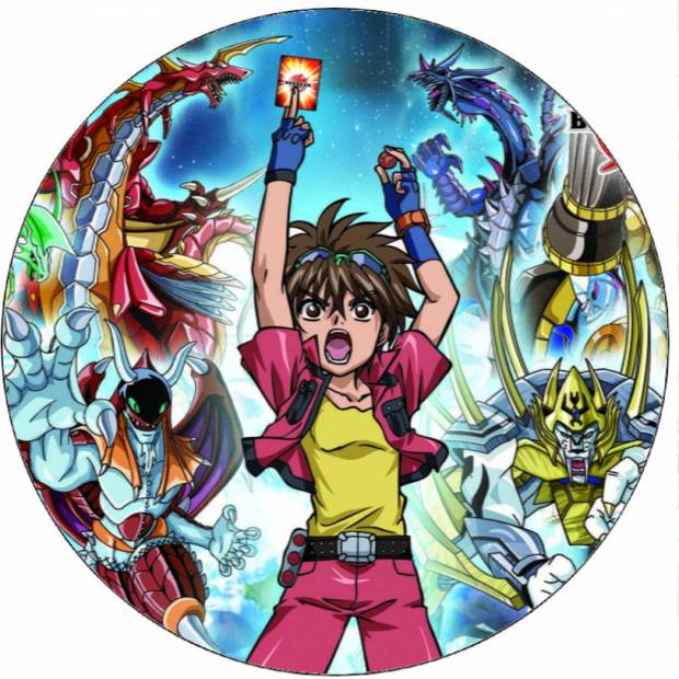 Bakugan Duell essbares Papier 19,5 cm