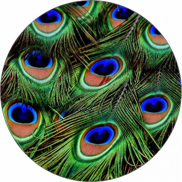 Essbare Pfauenaugen aus Papier 19,5 cm