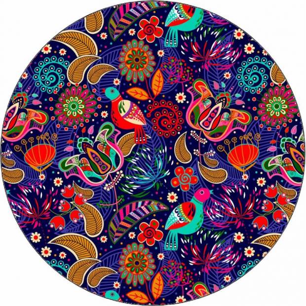 Essbares Papier buntes Folkloremuster 19,5 cm