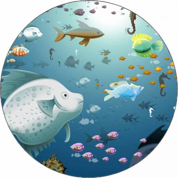 Essbares Papiermuster Fisch 19,5 cm