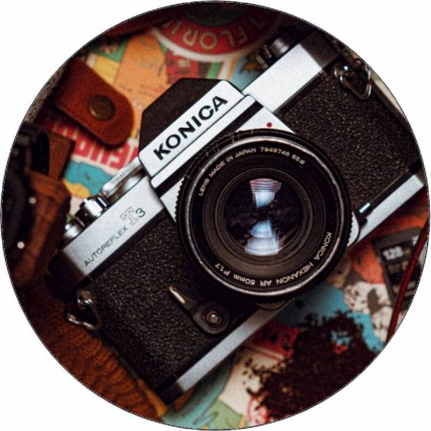 Essbare Papierkamera 19,5 cm