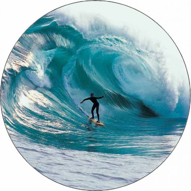 Essbarer Papier-Surfer auf Welle 19,5 cm