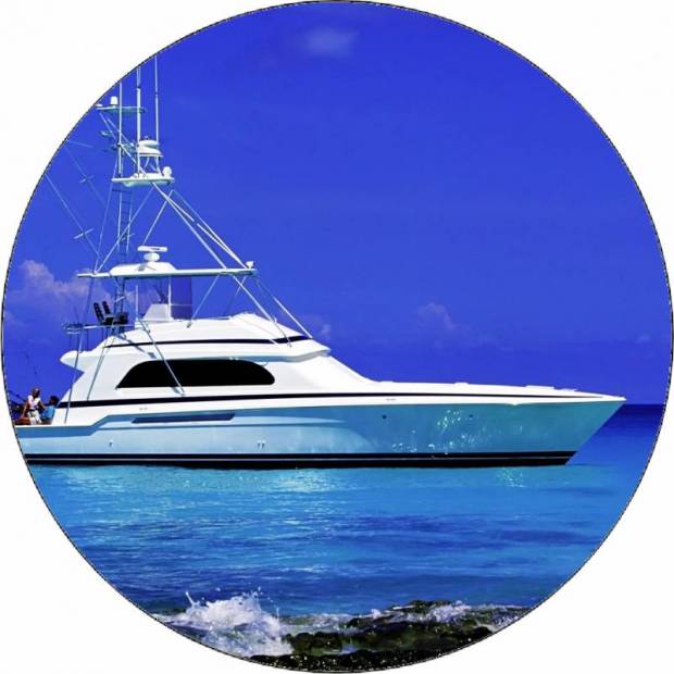 Essbares Fischerboot aus Papier 19,5 cm