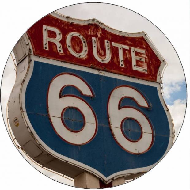 Essbares Papier Route 66 Markierung 19,5 cm