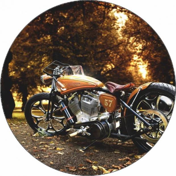 Essbares Papier Harley Davidson braun 19,5 cm