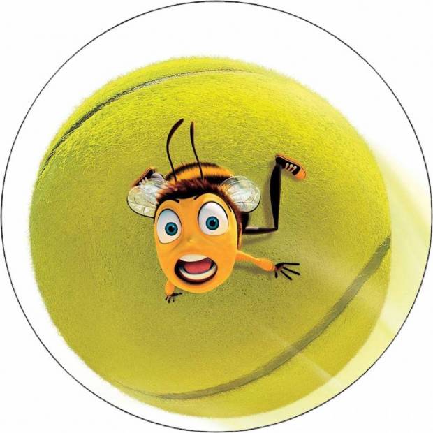 Essbares Papier Mr. Biene und Tennisball 19,5 cm