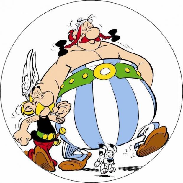 Essbares Papier Asterix, Obelix und Idefix 19,5 cm