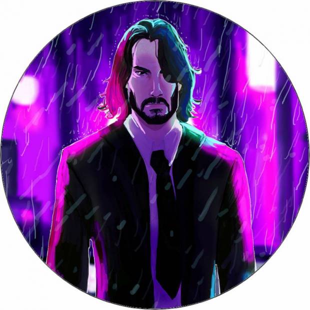 Essbares Papier John Wick Animation 19,5 cm