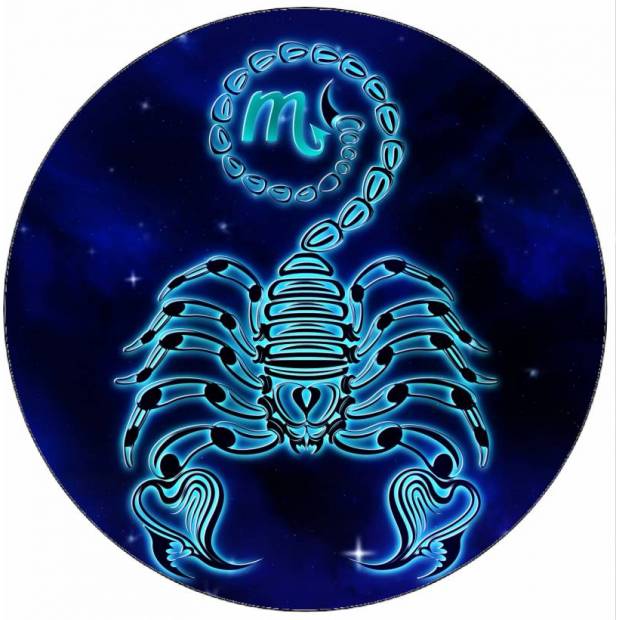 Essbares Papier Skorpion Schild 19,5 cm