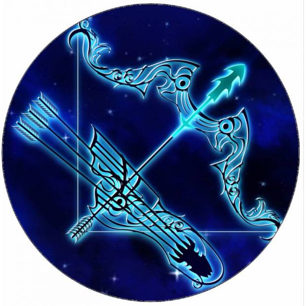 Essbares Papierzeichen Schütze 19,5 cm