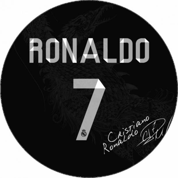 Essbares Papier Cristiano Ronaldo Unterschrift 19,5 cm