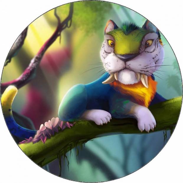 Croods Katze essbares Papier 19,5 cm