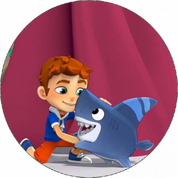 Essbares Papier Sharkdog und Max 19,5 cm