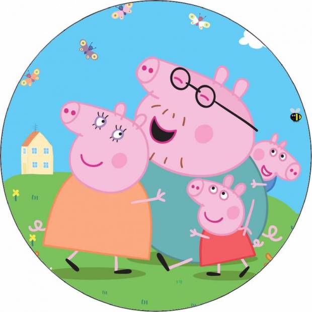 Essbares Papierschweinchen Pepa und Familie 19,5 cm