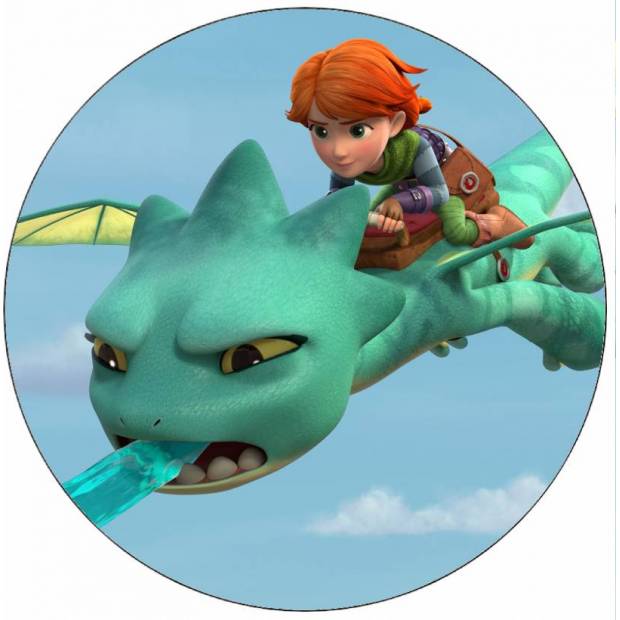 Essbares Papier Dragon Rescue Dak in Aktion 19,5 cm