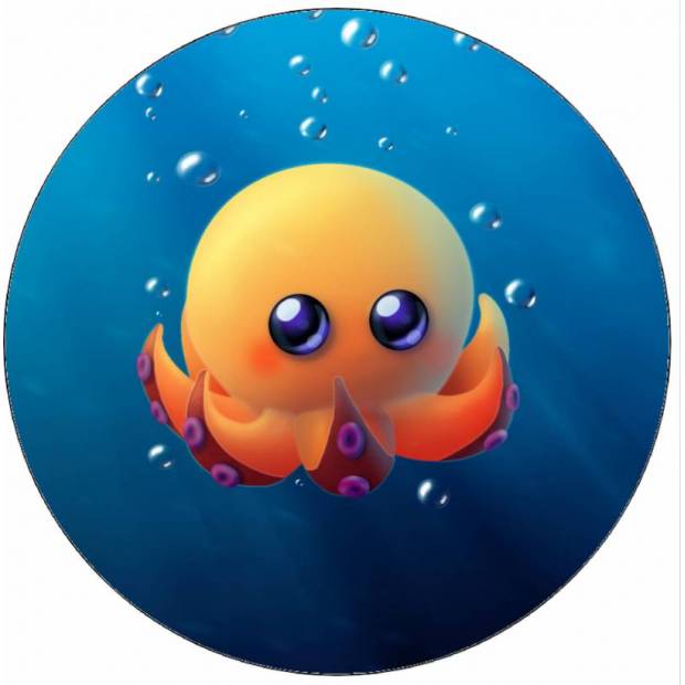 Essbares Papier niedlicher Oktopus 19,5 cm