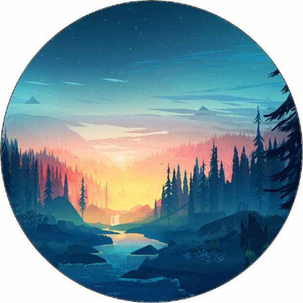 Essbare Papierlandschaft bei Nacht 19,5 cm