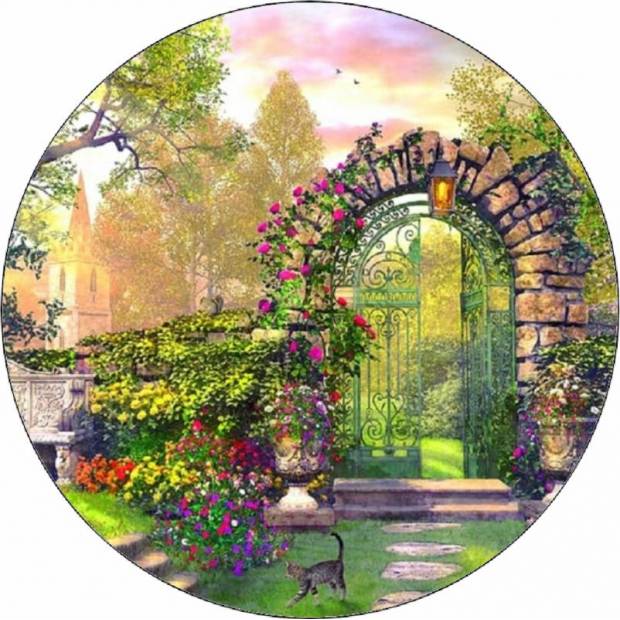 Essbares Gartentor aus Papier 19,5 cm