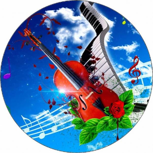 Musikinstrumente aus essbarem Papier 19,5 cm