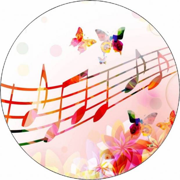 Essbare Papiernoten mit Schmetterlingen 19,5 cm