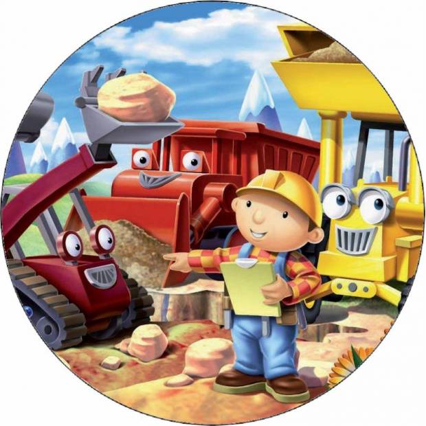 Essbares Papier Bořek der Baumeister und Baumaschinen 19,5 cm