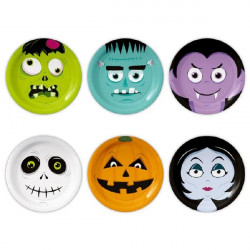 Pappteller haloween monster 18cm 6Stk