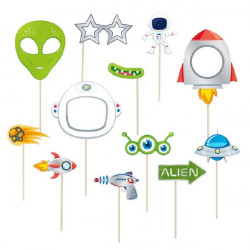 Weltraumschießen Requisiten 12pcs