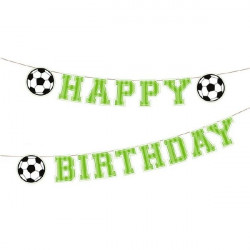 Papiergirlande Fußball Happy Birthday 250 x 16,4cm