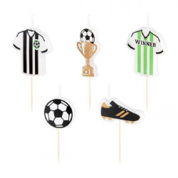 Kerzen Fußball 5Stück