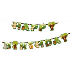 Papiergirlande Waldtiere Happy Birthday 210x16cm