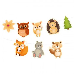 Papiergirlande Waldtiere 200x18cm