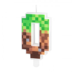 Kerze minecraft 7cm Nummer 0