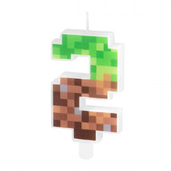 Kerze minecraft 7cm Nummer 2