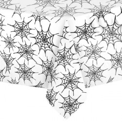 Tischtuch weiß Spinnennetze 274x137cm