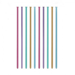 Modellierballons Chrom mit Pumpe 10 Stück