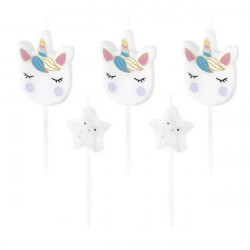 Einhorn-Kerzen 5 Stk.