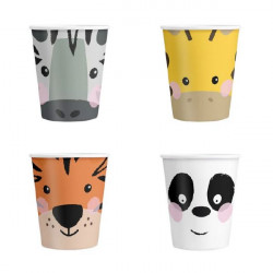 Pappbecher Tiere 220ml 6Stk