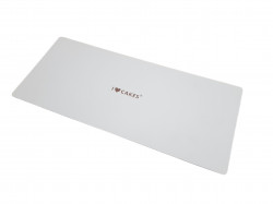 Massivholzfasermatte weiß rechteckig 35x15 cm