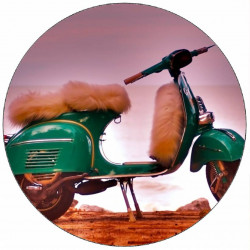 Essbare Papier grün Roller mit Fell 19,5 cm