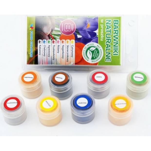Set mit natürlichen Pulverfarben - 8 Stück