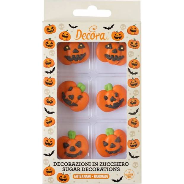 Zucker Dekoration Kürbis 6pcs