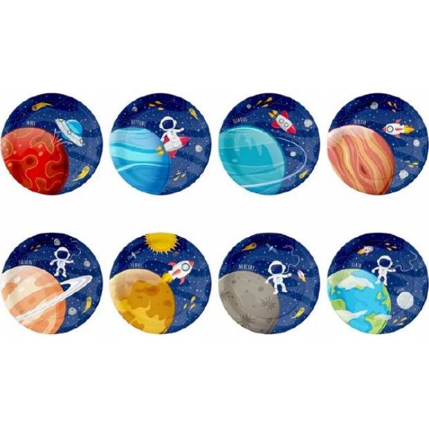 Pappteller Universum 18cm 8St.